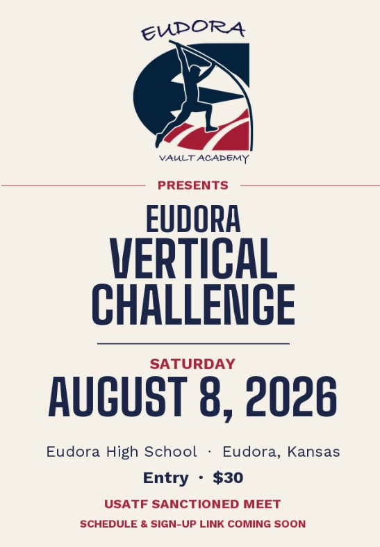 Eudora Vertical Challenge meet flyer for August 8, 2026